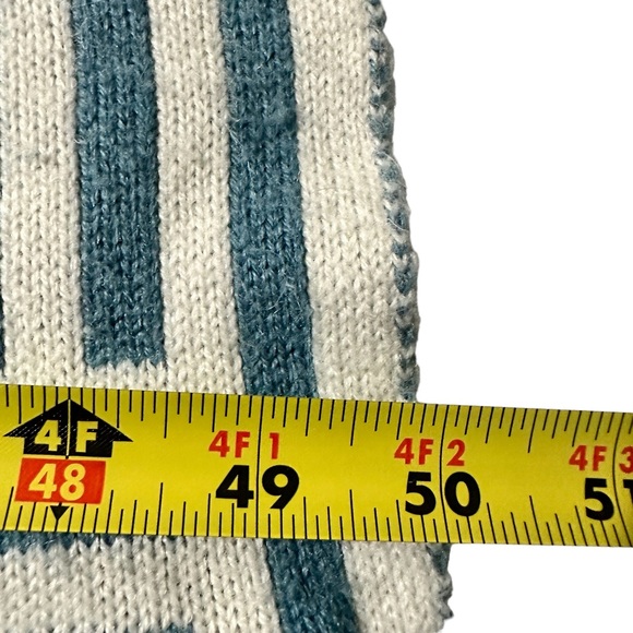 MAX STUDIO HOME Aqua Blue Throw Blanket Soft 50" x 54" Good - Picture 9 of 10